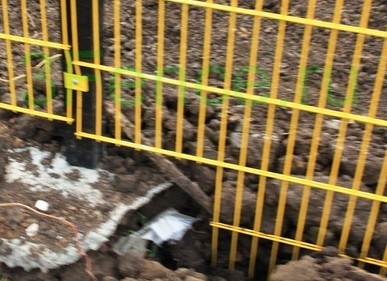 Противоподкопное заглубление основного ограждения Противоподкопная сетка ограждения Роснефть